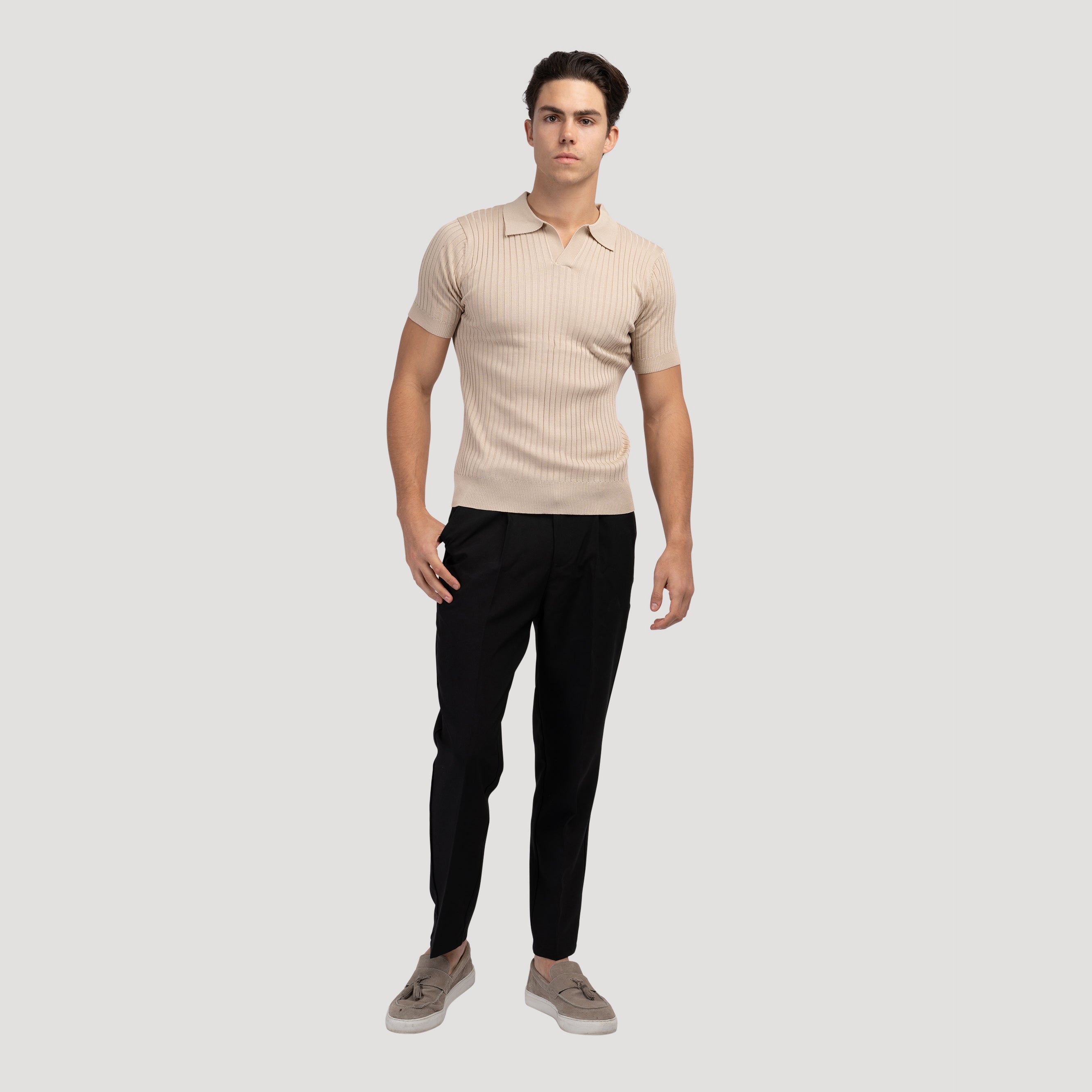 House of Whitmore | Cotton-Blend V-Neck Polo