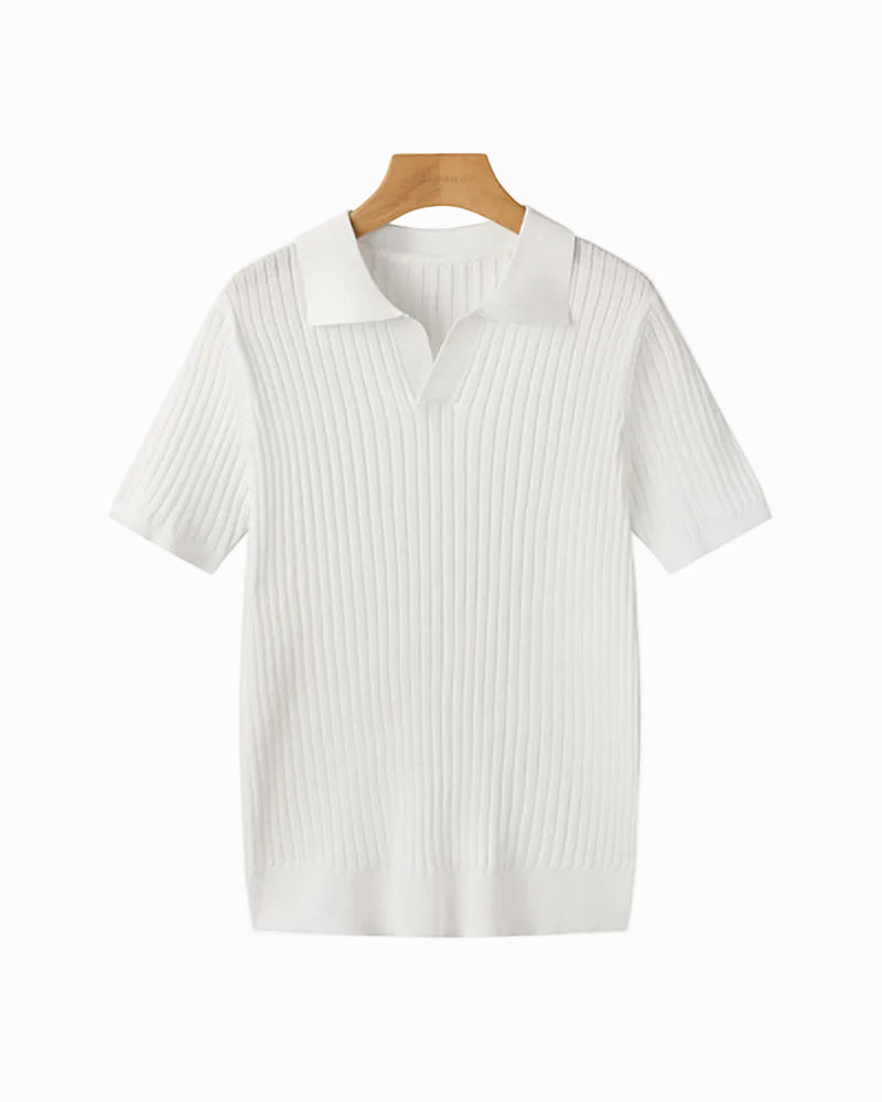 House of Whitmore | Cotton-Blend V-Neck Polo