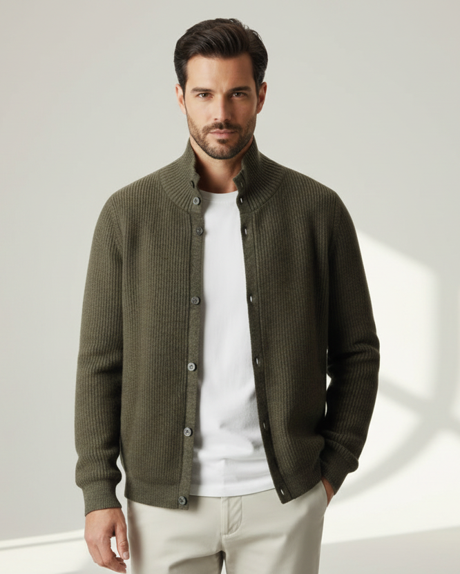 House of Whitmore | Classic Button-Front Knit Sweater