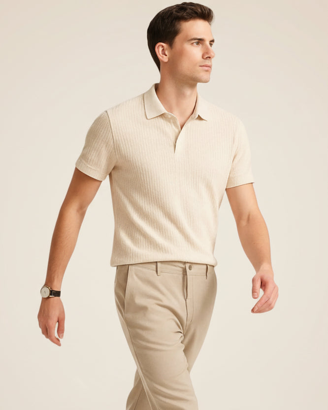 House of Whitmore | Waffle Knit Polo Shirt