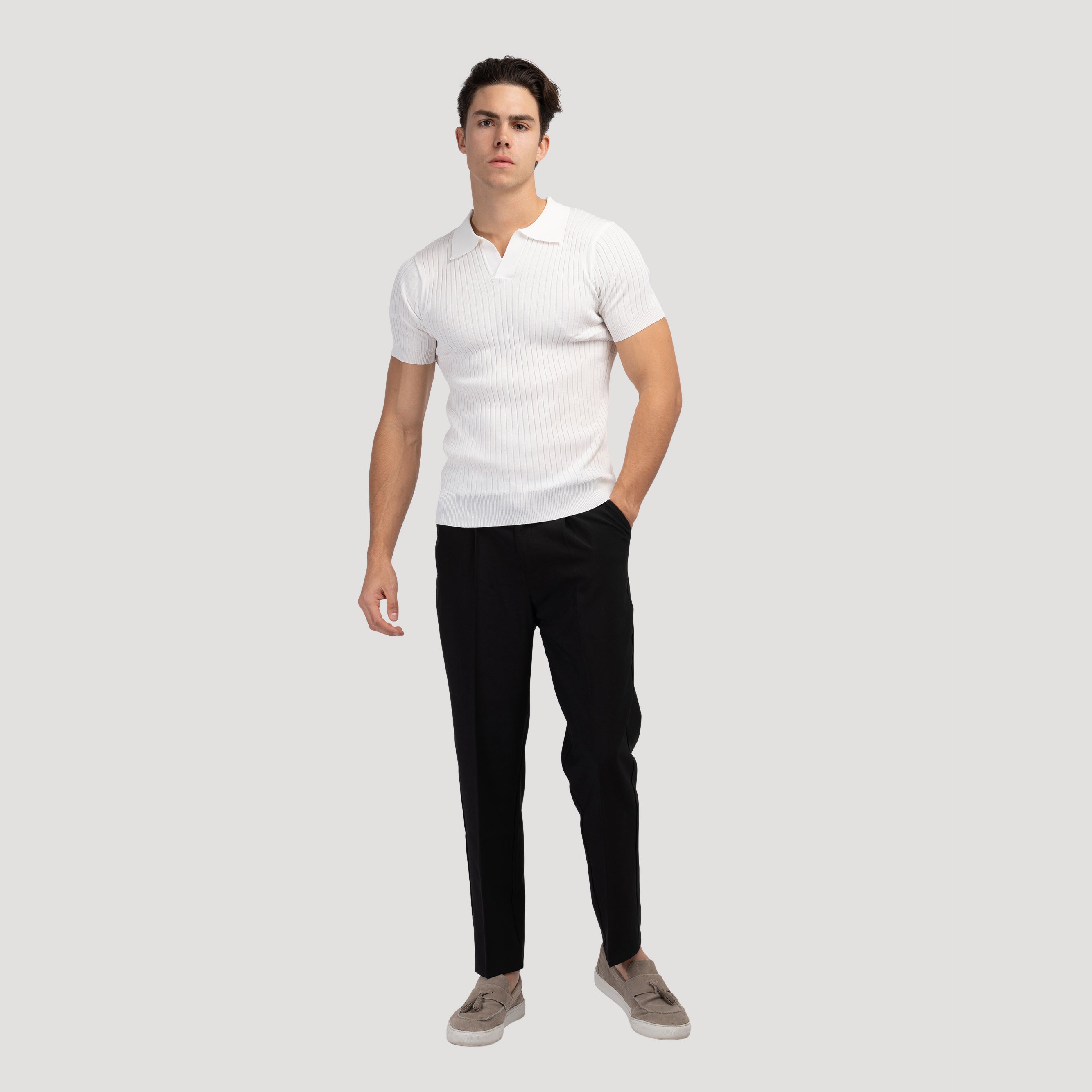House of Whitmore | Cotton-Blend V-Neck Polo