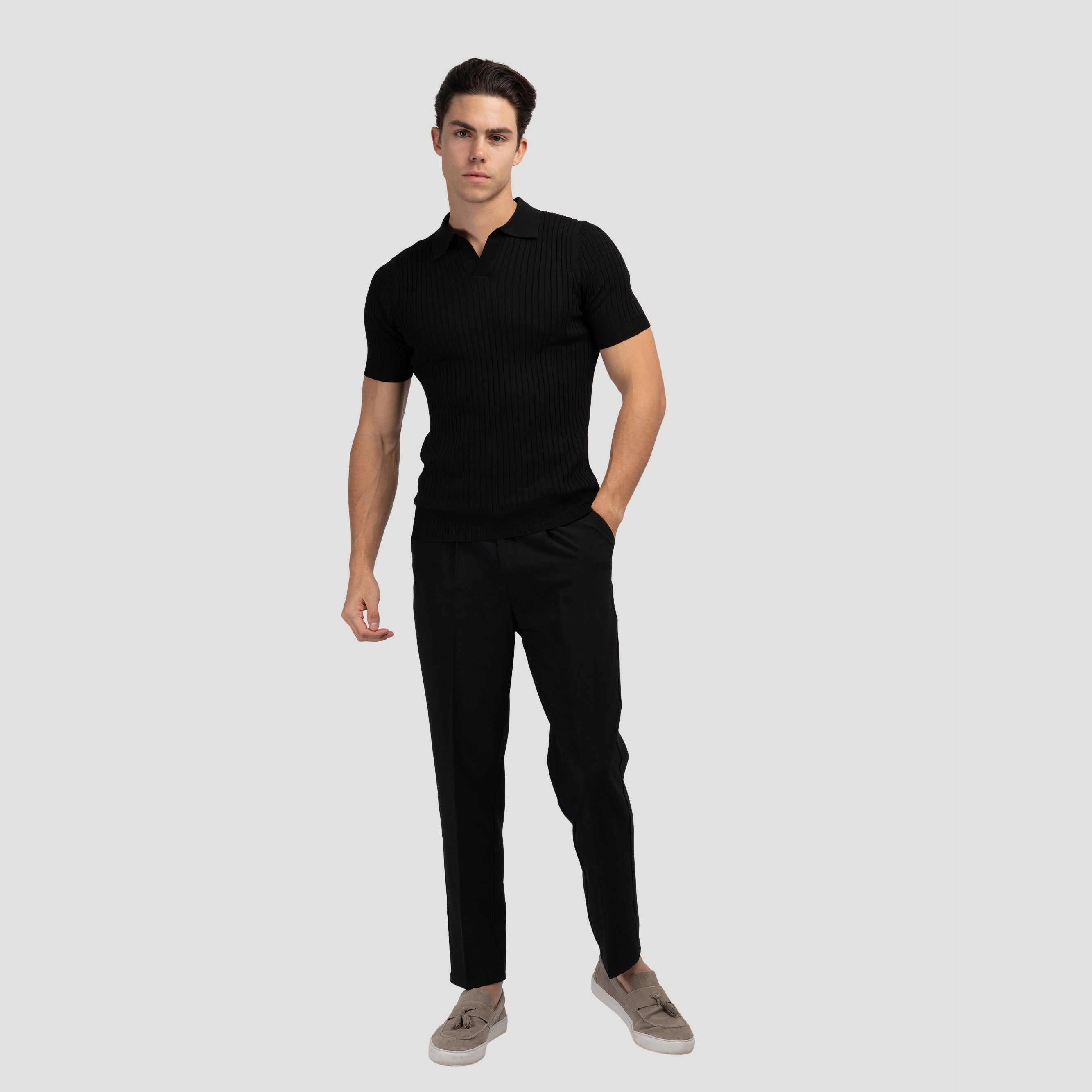 House of Whitmore | Cotton-Blend V-Neck Polo