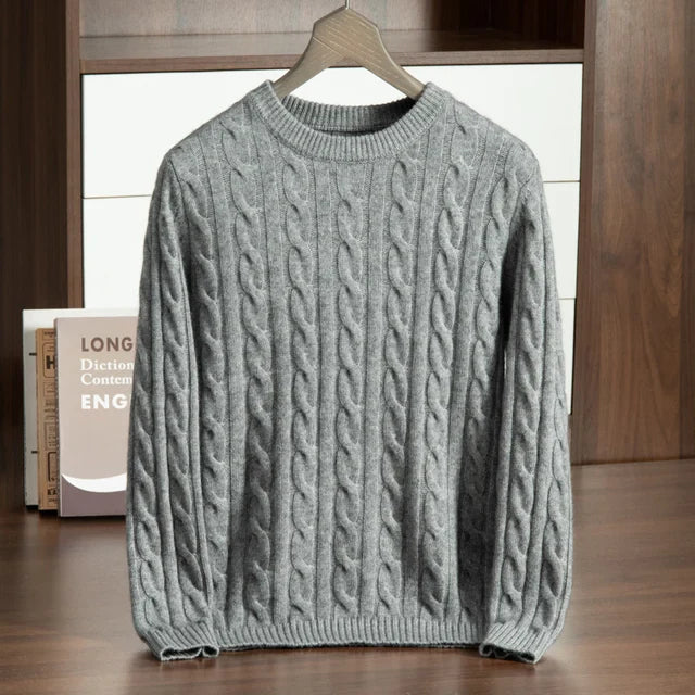 House of Whitmore | Classic Cable Knit Crewneck